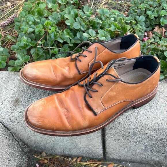 Banana Republic Italian Leather Tan Oxford Dress Shoes 9M main image 6